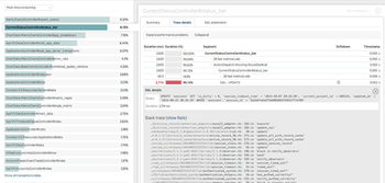 New Relic Apm trace detail